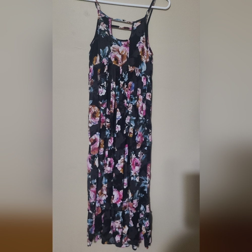 Band of Gypsies Black Floral Maxi Dress Size XS - Picture 4 of 4